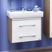 Тумба с раковиной для ванной Sanflor Ларго 70 белая подвесная Тумба с раковиной для ванной Sanflor Ларго 70 белая подвесная