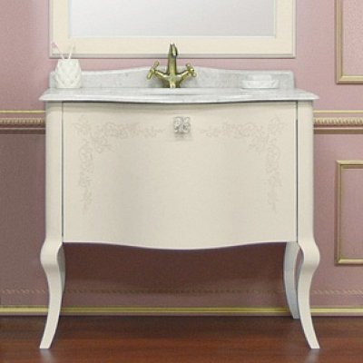 Комплект мебели для ванной Shiro Velici 91-1 Слоновая кость-3