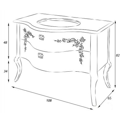 Комплект мебели для ванной Shiro Velici 108-2 белая-3