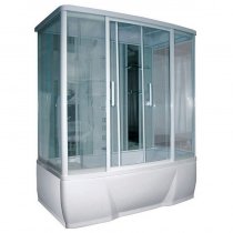 Душевой бокс Triton Альфа (стекло с вертик. полосками) Душевой бокс Triton Альфа (стекло с вертик. полосками)