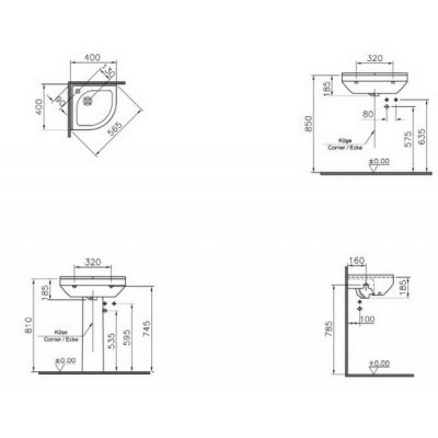 Раковина Vitra S50 5306B003-0999 400 мм-1