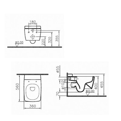 Унитаз подвесной VitrA Metropole 7672B003-1086 с емкостью для чистящей жидкости-1