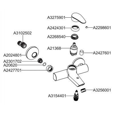 Комплект для ванной VitrA Dynamic S A49152EXP-1