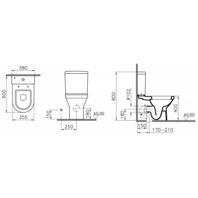 Унитаз-компакт VitrA S50 5427B003 с функцией биде-1