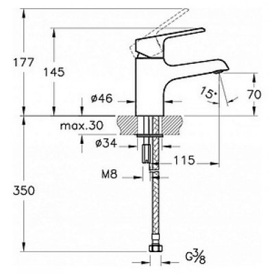 Смеситель для раковины Vitra Axe S A41069EXP-1