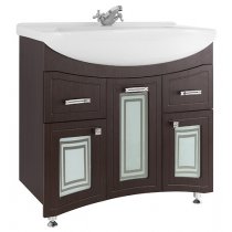 Тумба с раковиной Vod-ok Адам 90 венге (фасад стекло)