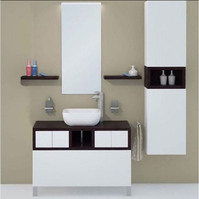 Комплект мебели для ванной Акватон Интегро 100 венге шпон/ящики-1