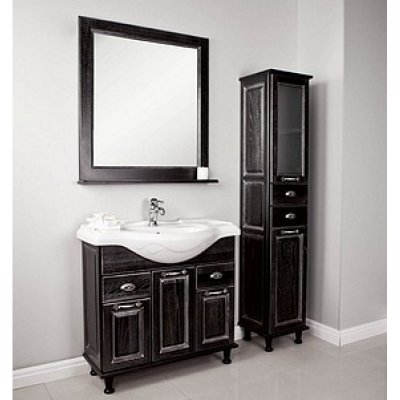 Зеркало для ванной Акватон Жерона 105 черное серебро-3