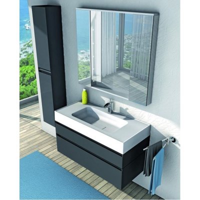 Комплект мебели для ванной Акватон Ричмонд 80 черный-5