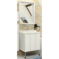 Комплект мебели для ванной Акватон Фабиа 65 белый/выбеленное дерево Комплект мебели для ванной Акватон Фабиа 65 белый/выбеленное дерево