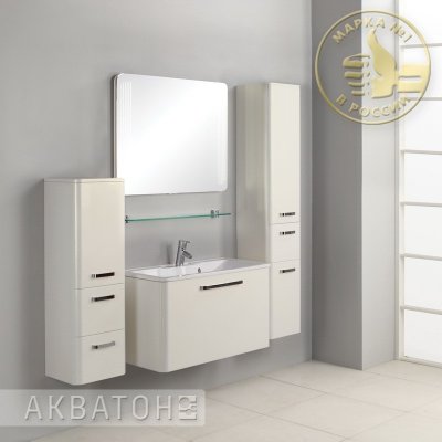 Комплект мебели для ванной Акватон Валенсия 90 подвесной белый жемчуг-2