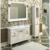 Комплект мебели для ванной Акватон Жерона 105 белое серебро--small-3