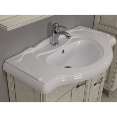 Комплект мебели для ванной Акватон Жерона 105 белое серебро-2