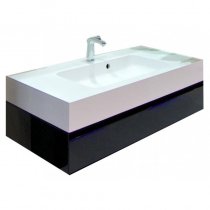 Тумба с раковиной для ванной Акватон Ричмонд 100 черная Тумба с раковиной для ванной Акватон Ричмонд 100 черная