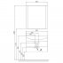 Комплект мебели для ванной Акватон Ария 80 М черный подвесной--small-1