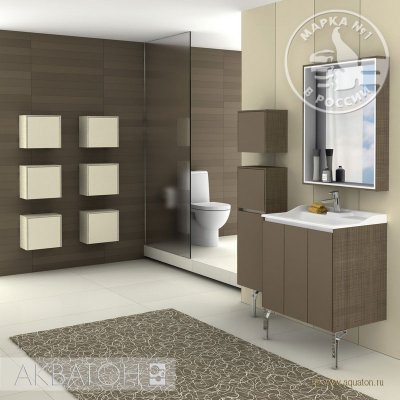 Зеркало-шкаф для ванной Акватон Фабиа 80 корица-1