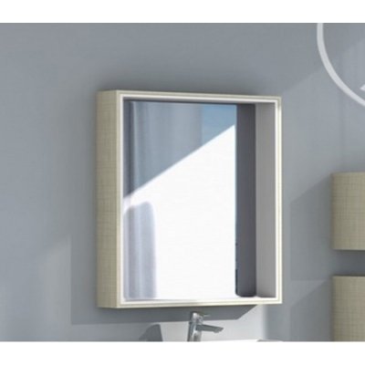 Зеркало-шкаф для ванной Акватон Фабиа 80 белый/выбеленной дерево