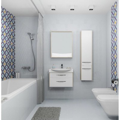 Комплект мебели для ванной Акватон Инфинити 76 белый/ясень коимбра-1