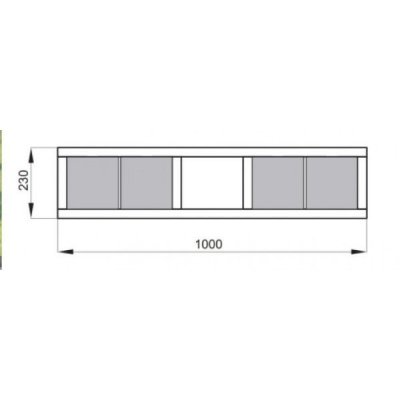 Комплект мебели для ванной Акватон Интегро 100 орех шпон/ящики-2