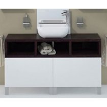 Тумба с раковиной для ванной Акватон Интегро 120 венге шпон