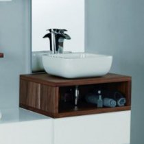 Тумба с раковиной для ванной Акватон Интегро 60 венге шпон Тумба с раковиной для ванной Акватон Интегро 60 венге шпон