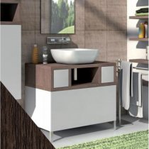 Тумба с раковиной для ванной Акватон Интегро 80 орех шпон/ящики Тумба с раковиной для ванной Акватон Интегро 80 орех шпон/ящики