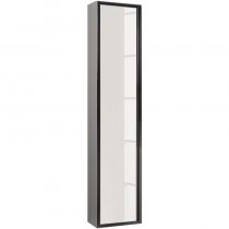 Шкаф-колонна подвесная для ванной Акватон Римини чёрный глянец