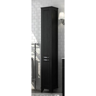Шкаф-колонна для ванной Акватон Леон Н Ясень черный