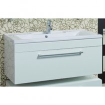 Тумба с раковиной для ванной Акватон Мадрид 100 М белая с ящиком Тумба с раковиной для ванной Акватон Мадрид 100 М белая с ящиком