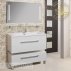 Комплект мебели для ванной Акватон Мадрид М 100 белый с ящиком--small-1