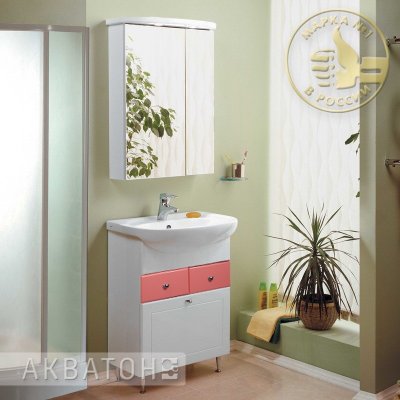 Комплект мебели для ванной Акватон Норма 65 с бельевой корзиной-2