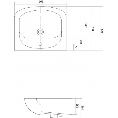 Комплект мебели для ванной Акватон Норма 65 с бельевой корзиной-4