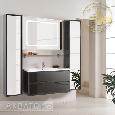 Комплект мебели для ванной Акватон Римини 100 черный
