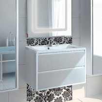 Тумба с раковиной для ванной Акватон Римини 80 белая Тумба с раковиной для ванной Акватон Римини 80 белая