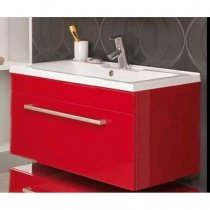 Тумба с раковиной для ванной Акватон Мадрид 80 бордо с ящиком Тумба с раковиной для ванной Акватон Мадрид 80 бордо с ящиком