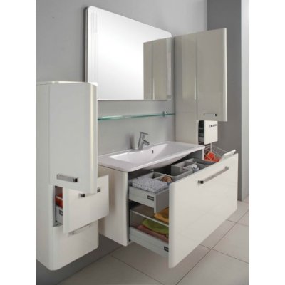 Комплект мебели для ванной Акватон Валенсия 110 подвесной белый жемчуг-11