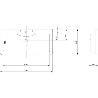 Комплект мебели для ванной Акватон Валенсия 75 подвесной белый жемчуг-2