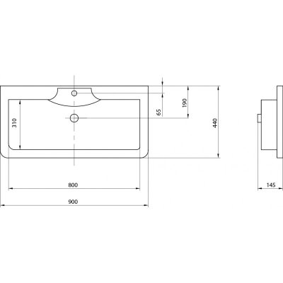 Комплект мебели для ванной Акватон Валенсия 90 подвесной белый жемчуг-9