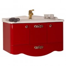 Тумба с раковиной для ванной Акватон Венеция 90 бордо