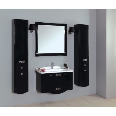 Комплект мебели для ванной Акватон Венеция 75 черный
