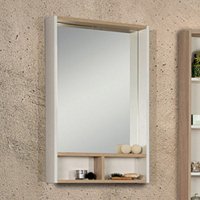 Зеркало для ванной Акватон Йорк 55 белый/дуб сонома