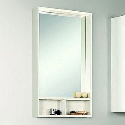 Зеркало для ванной Акватон Йорк 50 белый/выбеленное дерево