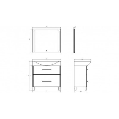 Комплект мебели ASB-Mebel Андрия 85-3