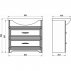 Комплект мебели ASB-Woodline Берта 85 белое, патина серебро--small-1
