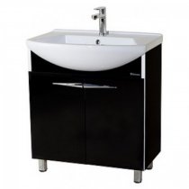 Тумба с раковиной для ванной Bellezza Глория Гласс 65 черная Тумба с раковиной для ванной Bellezza Глория Гласс 65 черная