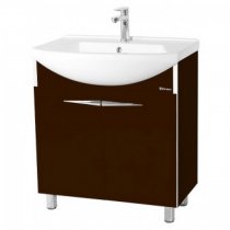 Тумба с раковиной для ванной Bellezza Глория Гласс 65 коричневая Тумба с раковиной для ванной Bellezza Глория Гласс 65 коричневая