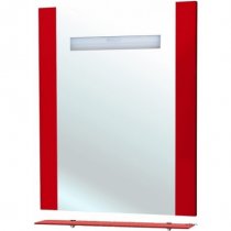 Зеркало для ванной Bellezza Берта 60 с полкой красное Зеркало для ванной Bellezza Берта 60 с полкой красное