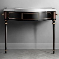 Тумба с раковиной для ванной Belux Каталония отель 105 черная с патиной