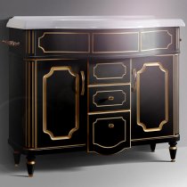 Тумба с раковиной для ванной Belux Каталония 105 черная с патиной Тумба с раковиной для ванной Belux Каталония 105 черная с патиной