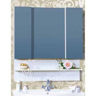 Зеркало-шкаф для ванной Бриклаер Карибы 100 светлая лиственница